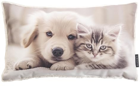 MAGMA gefülltes Kissen Pets 'Friends' 30 x 50 cm Natur