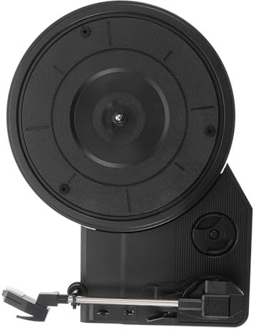 Abaodam Movimiento de tocadiscos de gramófono vintage con altavoces integrados, reproductor de discos de vinilo de diseño retro para audio en el hogar, calidad de sonido y fácil operación