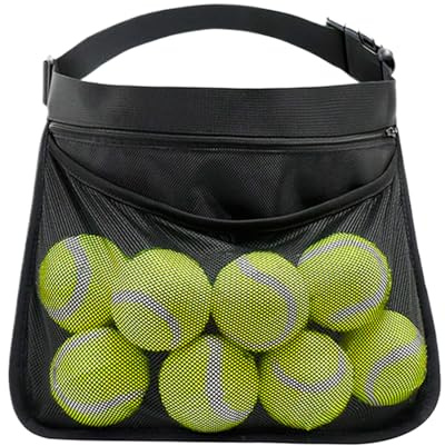NSXIN Tennistasche Tennisbälle Netztasche, Balltasche Tennisball Hüfttasche Verstellbare Golf Gürteltasche Für Wettkampf Training Gym Zubehör Aufbewahrung
