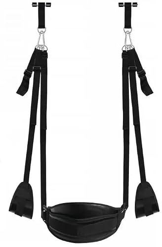 TRQOYTU Sexschaukel, Sexschaukel, Paar, Sexspielzeug Mit Sitz, Erwachsenenspielzeug, Leder, Sexgurt, Bondage-Fessel, BDSM-Bondage-Fessel, Sex-Sling Mit Verstellbaren Riemen, Sexschaukel