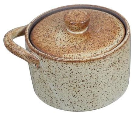VILLFUL Cacerola De Cerámica Japonesa Para Guisos Con Tapa, Cuenco Pequeño Para Sopa Al Vapor, Olla Para Cocina Casera, Vajilla De Cocina Resistente y Versátil Para Uso Doméstico