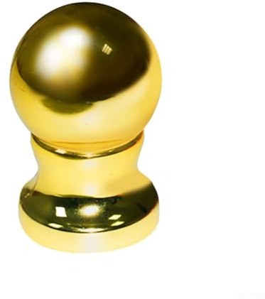 Yuanpgky Sfera dorata per pennone, realizzata in materiale ABS di squisita fattura, ricambio per aste per bandiere, per una facile installazione, dimensioni 4,5 x 4,5 x 7 cm
