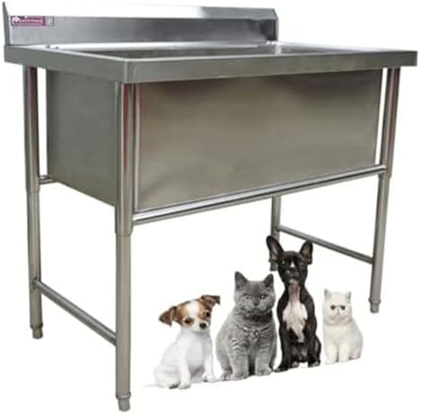 HEYDGBBZ Pet Washing Station, Pool,Dog Bathtub，Dog Grooming Tub, Bathtub,Stainless Steel,Professional Bath(Depth 30cm/12in,120cm/47in)