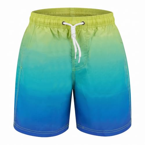 GENTABY Boys Swimming Shorts, Kids Quick Dry Mesh Lining Shorts 3-14 Year | Toddler Kids Sports Beach Trunks Black/Green/Blue/Pink Shorts With Pockets