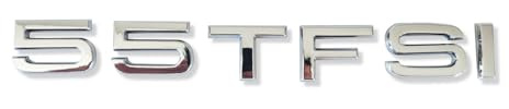 MCK Auto - 55 TFSI - Emblema plateado brillante para maletero trasero