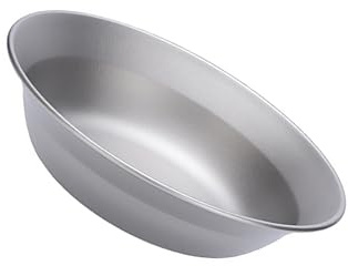 RASTKY Bols et Assiettes de Camping Empilables en Métal, Vaisselle Réutilisable pour le Camping, la Randonnée, Passe au Lave-vaisselle pour les Activités de Plein Air en Famille, Gris argenté (750 ml)