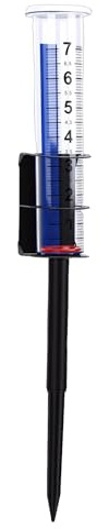 TYCIONG Pluviometro con Paletto Misuratore di Pioggia per Esterni Tubo da 7 Pollici Design Antispruzzo per Giardino Prato con Staffa