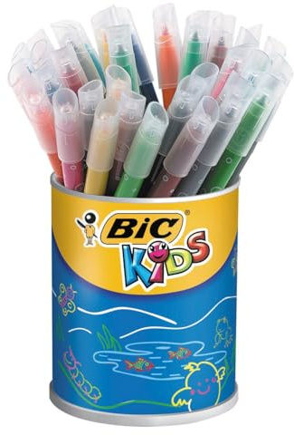 BiC 828977 Fiberpenna, Flerfärgad, 36 stycken