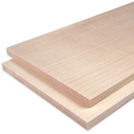 FEINSCHNITTkreativ Massivholz-Zuschnitte in Ahorn | 2 Platten | 450 x 150 x 10 mm | Ideal für Bastel- und Sägearbeiten sowie Modell- und Möbelbau