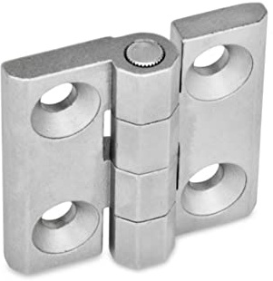 Ganter Normelemente | Scharniere - GN 237-NI-40-40-A-GS | Edelstahl |matt gestrahlt | 1 Stück