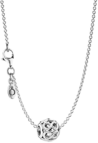 Pandora 08050 - Collana con ciondolo con simbolo dell’infinito, elegante collana da donna, splendido set regalo per donne alla moda