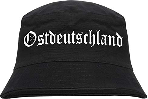 HB-Druck Ostdeutschland Fischerhut - Altdeutsch - Bedruckt - Bucket Hat Anglerhut Hut
