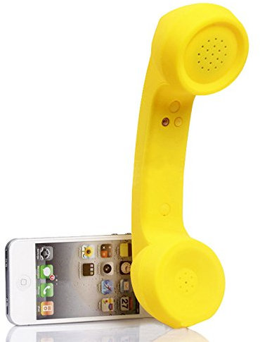 ENJOY-UNIQUE Retrò Cornetta del Telefono senza fili Bluetooth microfono e Auricolare per Anziani, bambini e adulti Telefonate da cellulare