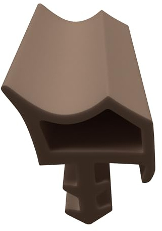 DIWARO® Zimmertür-Dichtung ZT046 | braun | 5 lfm für Zimmertüren und Innentüren. Zum Schallschutz und abdichten der Tür. Bestehend aus TPE (Thermoplastischen Elastomer) (braun)