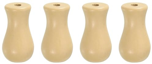 uxcell 4Pcs Cord Knobs, 32mm Window Blind Tassels Wooden Pull Cord Tassel Drops Pull End Pendant for Window Blinds Shade Curtain, Wood Color