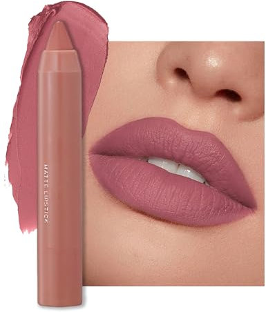 Erinde 2 in 1 Lippenstift & Lipliner Matte, Nude Lippenstift 24 Stunden Halt, Wassfest & Wasserdicht Lippenkonturenstift, Long Lasting Samtlippenglasur, Feuchtigkeitsspendend Lippen Stift