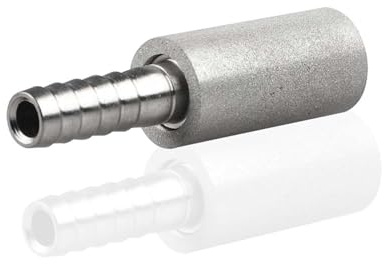 Home Brewing Stainless Steel Diffusion Stone - 2μm Aeration Stone with 1/4 Inch Barb,1pcs