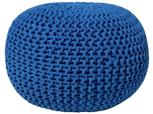 Beliani Trendy Ottoman in Kupfer Blau 50x35 cm Conrad