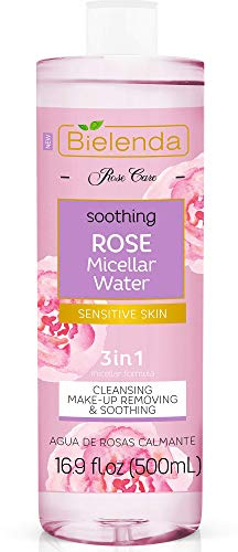 Bielenda Rose Care Water Soothing Make-Up Remover for Sensitive Skin Cleaning Toning Effect Anti-aging Hyaluronic Acid