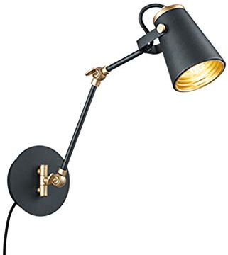 meineWunschleuchte Wandleuchte mit Stecker und Schalter, Spot verstellbar, Höhe 25cm
