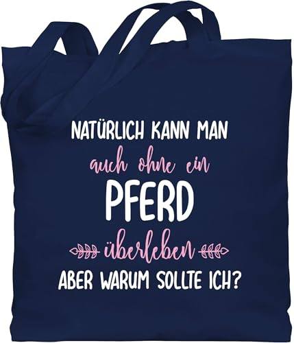 Shirtracer - Baumwolltasche - Pferde - Taschen - Ohne Pferd überleben