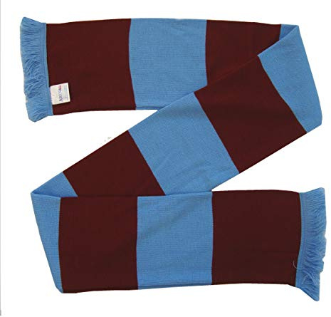 Arena Scarves Aston Villa Supporters Claret and Sky Blue Traditional Bar Scarf