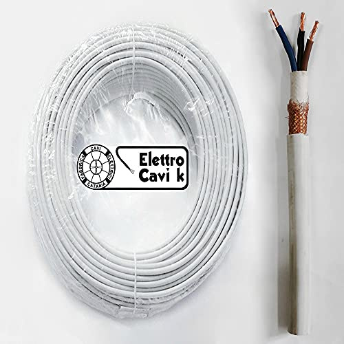 ® ELETTRO CAVI K - CAVO SCHERMATO 3x2,5mm² FG7ORH2R DA ESTERNO TRIPOLARE DOPPIA GUAINA 3 POLI 10 METRI