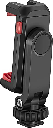 CAMOLO Stativhalterung, Handyhalterung Stativ mit 2 Cold Shoe，360°Drehung Smartphone Stativ Adapter, Smartphone-Halterung für iPhone Huawei Samsung Xiaomi für Vlogging,Youyube,Live-Streaming