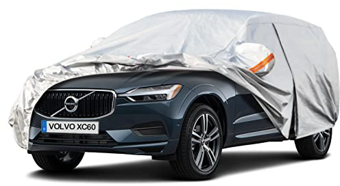 kayme 6 Schichten Autoabdeckung Wasserdicht Atmungsaktiv Passend für Volov XC60, Vollgarage Autoplane für Regen Sonne Staub Schutz mit Baumwollfutter Frostschutz im Winter.(3-7 Tage liefern)