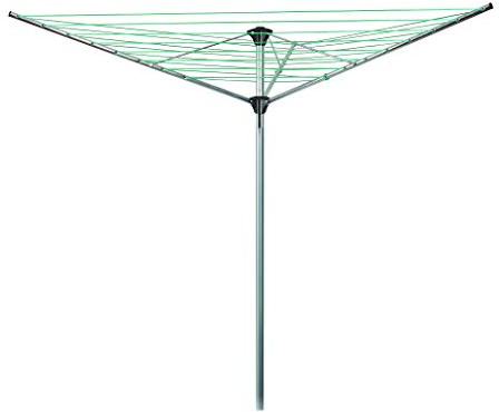 Bobina stendibiancheria singola retrattile da 26 m, da parete, resistente, estensibile, regolabile, per giardino, esterno o interno (30 m)