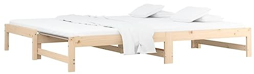 vidaXL Tagesbett Ausziehbar 2X(90x190) cm Massivholz Kiefer