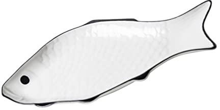 Plato de pescado al vapor en forma de pescado Bandeja de pizza Platos de servir blancos Plato de galletas Plato de postre Cazuela Plato de cerámica Tart Pan de cerámica Plato de restaurante Plato