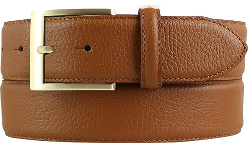 BELTINGER Herren-Gürtel aus gemasertem Leder mit Steppnaht 4 cm | Hochwertiger Ledergürtel mit Pigmentprägung 40mm Herren | Jeans-Gürtel mit goldener Gürtelschließe4cm