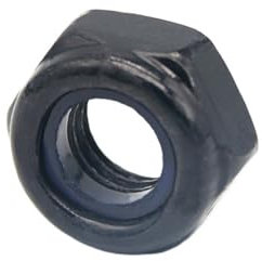 2/5/10/25 Stück DIN985 M2- M16 Schwarze Sechskant-Kontermutter mit Nyloneinsatz Selbstsichernde Kontermutter (Size : 2pcs M16)