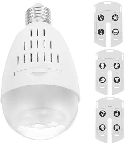 Projector Light Bulb,5.5 Inch LED Projection Lamp Multi-Pattern Projector Light for Bedroom Living Room Outdoor Patio Decoration