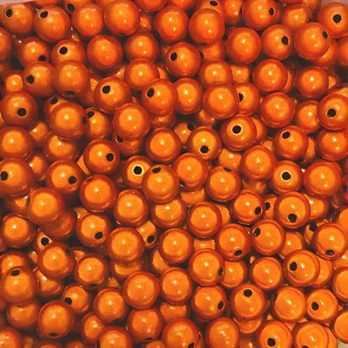 THAYLA 60/100/200/300/600 Stück 4–30 mm Magic Pearls Original, 3D-Illusion reflektierende Magic Perlen, Wunderperlen, Acrylperlen für die Armbänder Schmuckherstellung(orange, 8mm 200Stk)