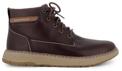 Skechers - Botín con cordones,suela de goma,sencilla,clásica,color liso,casual, para: Hombre color: RDBR talla:43