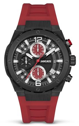 Ducati Orologio svizzero analogico automatico con cinturino in silicone DTWGO0000801