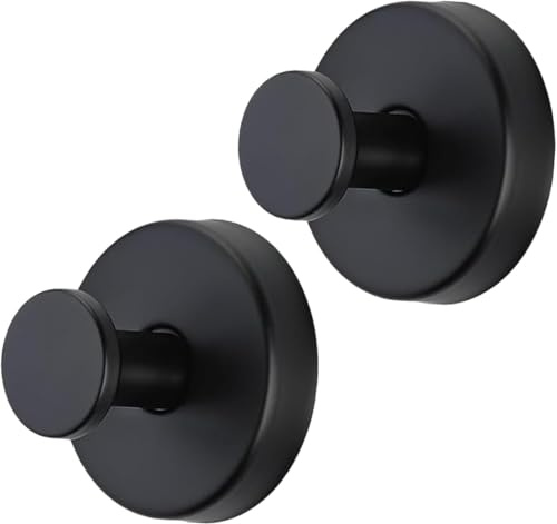 Linwnil Lot de 2 crochets à ventouse pour fenêtre en verre, couronne de Noël améliorée, sans perçage, pour couronnes sur verre, guirlandes pour porte d'entrée et de douche (2, noir)