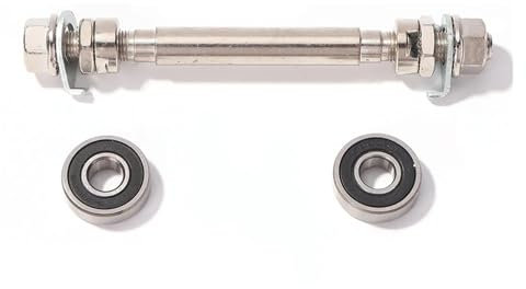 PQMIERA Fahrrad-Vorderrad-Hinterrad-Nabenachse mit 2 Lagern, Fahrrad-Spindel-Schaltwellenhebel(Front Wheel)