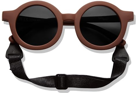 BABYMOCS Babysolglasögon 0-1,5 år BIOPLAST & POLARISERAD I Runda solglasögon för babypojkar och flickor BPA-fria I 100 % UV-SKYDD I Med rem och flexibla I Solglasögon i svensk design för småbarn