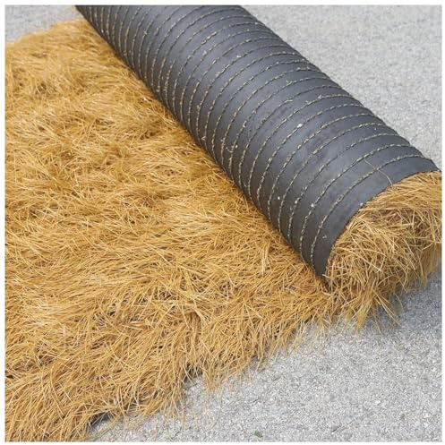 Techo de Paja Artificial Mexicano Ignífugo, Rollo de Paja de Palma Sintética Impermeable Para Jardines Tiki Bar Decoración de Valla Fiesta Hawaiana Manualidades(Size:1*10m(3.2*32ft),Color:amarillo)