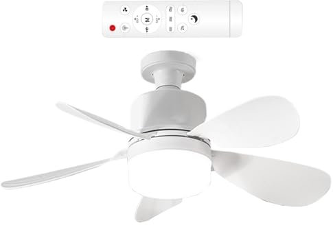 Generico Ceiling Fan, Small Light, Household Cooling Gadget, Intelligent Detachable Fixture, Modern Air Circulator Lamp, Silent Room Appliance, Fan Bulb for Bedroom Kitchen Patio, 20.47x6in