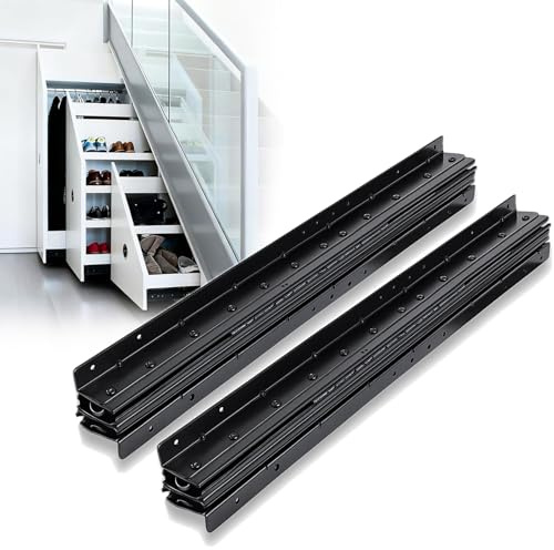 WUDLEP 2 PCS Undermount Drawer Runners Slides, 600-1450mm Concealed Drawer Runners, Full Extension Undermount Ball Bearing Slides, 120kg Load Capacity, for Cabinets, Drawers, Closets