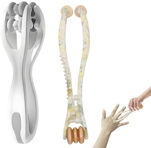 2 Stück Finger Massagegerät, Massage Hand Massageringe für Finger Und Handgelenk, Triggerpunkt Massagegerät Handmassagegerät Fingermassagering Massageroller Akupressur-Massagerollen für Arthritis