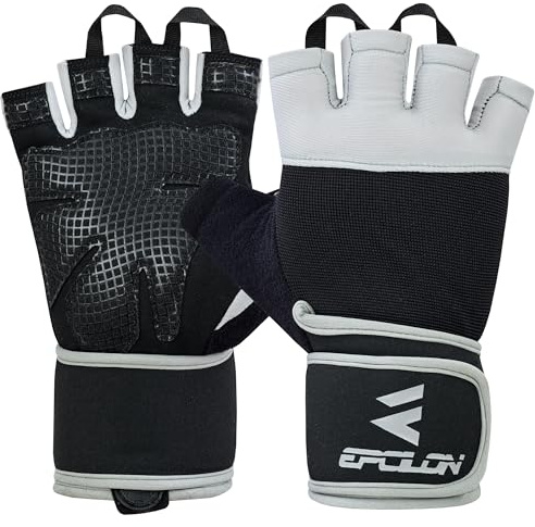 EPCILON Fitness Handschuhe, Trainingshandschuhe für Bodybuilding, Krafttraining, Sport, Unisex (Grau, XL)