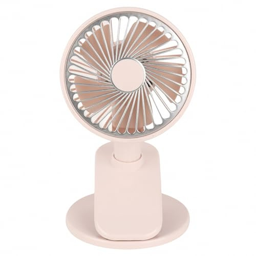 Ventilateur de table portable, circulateur d'air ultra silencieux à 3 vitesses avec pince et veilleuse, rechargeable et facile à transporter, flux d'air puissant pour bureau et maison