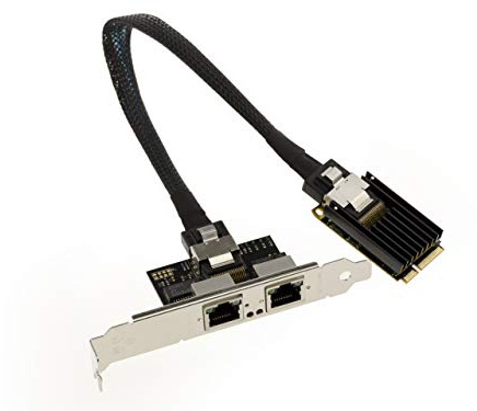 KALEA-INFORMATIQUE Tarjeta Mini PCI Express (MiniPCIE) - 2 Puertos LAN RJ45 GIGABIT ethernet con Chipset Intel I350 - mPCIe Nic 10/100 / 1000