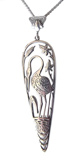 Dakota House Halskette 925 Silber Jugendstil Kranich