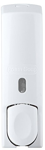 Soap Dispenser Wall Mount Foaming, 600ml Wall Mounted Manual Foam Soap Lotion Dispenser Rechargeable for Kitchen Bathroom Commercia(White)